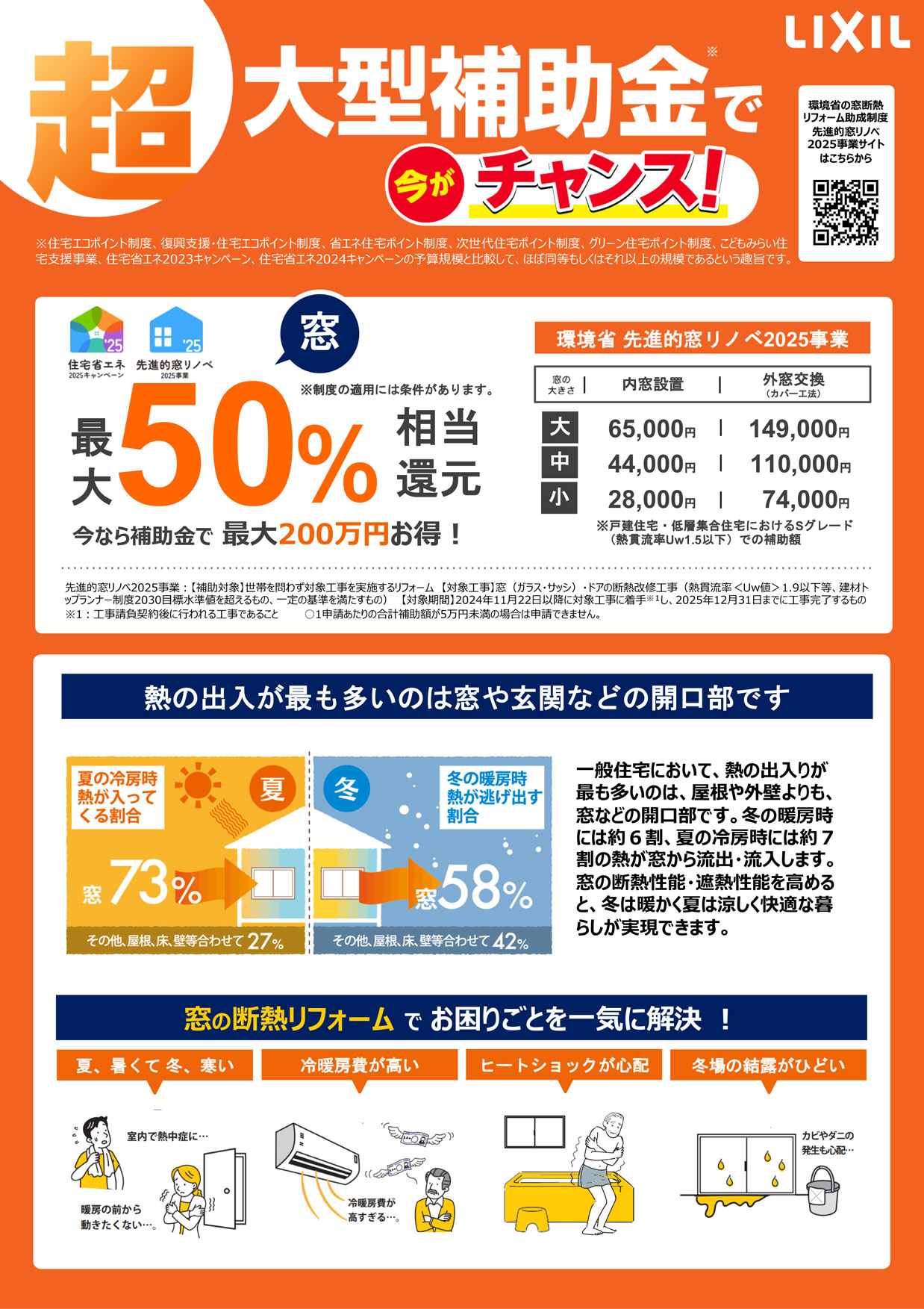 2025年先進的窓リノベ事業・補助金・内容チラシ表面